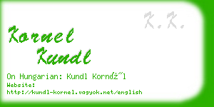 kornel kundl business card